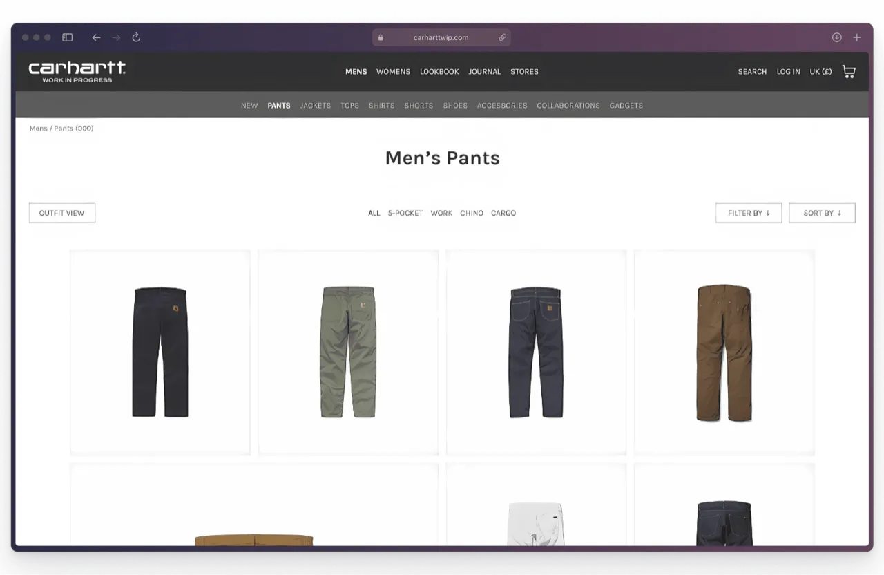 Carhartt WIP screenshot